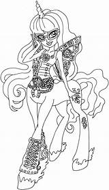 Coloring Monster High Pages Printable Printables Print Sheets Popular sketch template