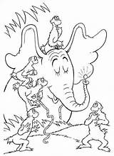 Seuss Coloring Suess Getcolorings Horton Hears sketch template