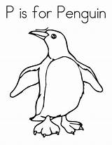 Letter Coloring Penguin Color Kids sketch template