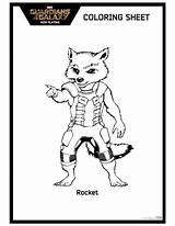 Coloring Guardians Galaxy Pages Sheets sketch template