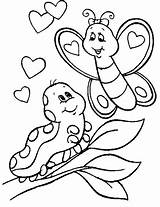 Butterfly Coloring Caterpillar Pages Printable Getcolorings Color Kids sketch template