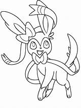 Sylveon Nymphali Coloriage Eevee Benjaminpech sketch template