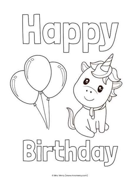 happy birthday coloring pages printable   happy birthday