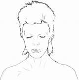 Bowie Aladdin Sane sketch template