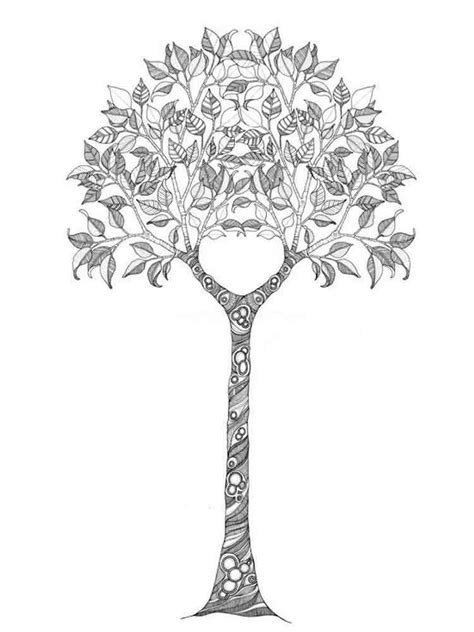 tree coloring pages  adults  printable tree coloring pages
