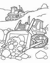 Coloring Pages Bulldozer sketch template