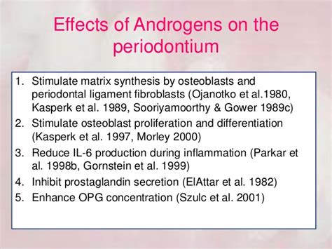Influence Of Steroid Hormones On The Periodontium