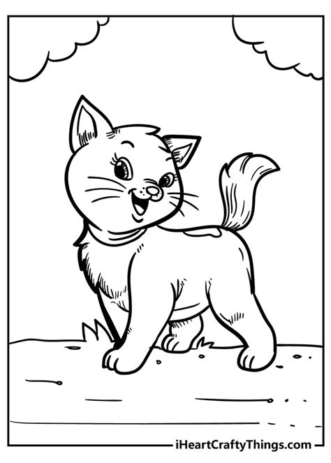 coloring page  cat cute cat coloring pages  unique  extra