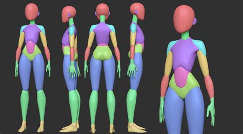 Free Stylized Anime Primitive Anatomy Stylized Female Anatomy