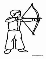Arrow Bow Coloring Archery Colormegood Sports sketch template