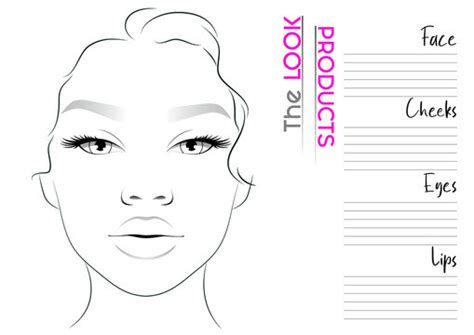 printable makeup face charts  bios