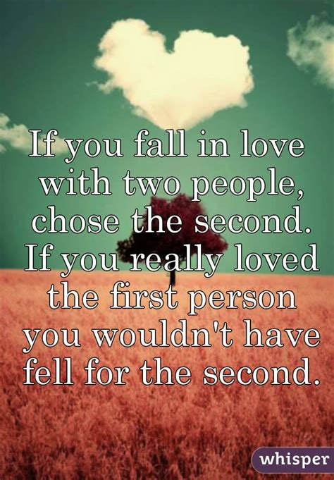 If You Fall In Love With Two People Chose The Second If
