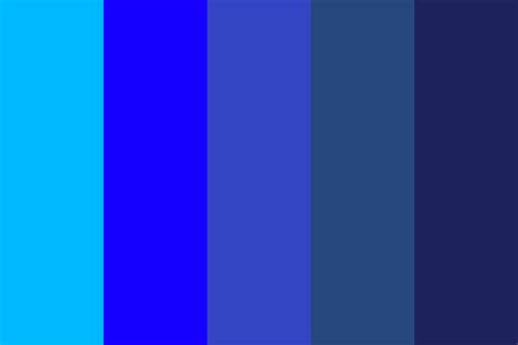 light blue  dark blue progression color palette