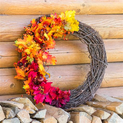 diy fall wreath dollar store craft idea