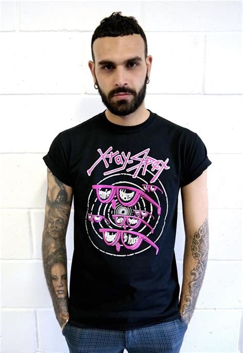 X Ray Spex T Shirt Black Neon Pink