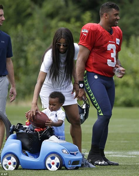 ciara and her son at nfl training camp alongside beau russell wilson daily mail online