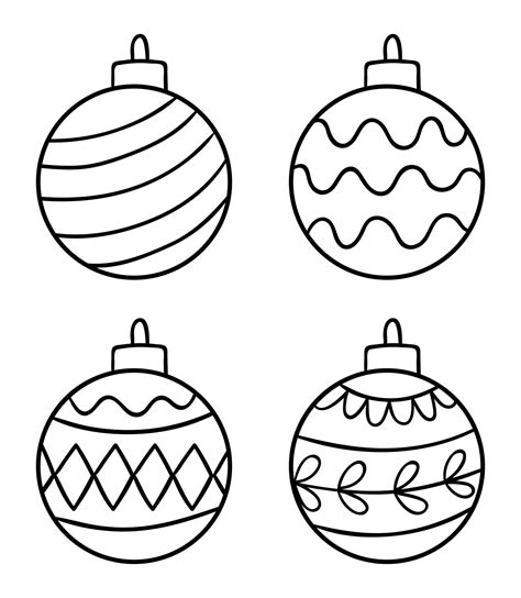 printable christmas tree ornaments     printablee