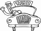 Taxi Coloring Cab Clipart Driver Drawing Preschoolers Pages Getdrawings Clipartmag sketch template