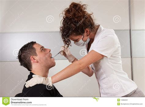 dentist stock image image of brunette caucasian medical 14902251