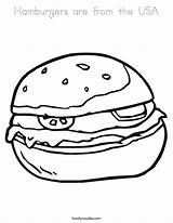 Usa Hamburgers Coloring Built California sketch template