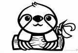 Sloth Coloring Pages Cartoon Drawing Cute Face Printable Easy Clipart Baby Kids Simple Print Cuties Animal Template Clipartmag Adults Getdrawings sketch template