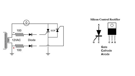 silicon control rectifier scr basic ac circuit youtube