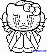 Kitty Hello Coloring Pages Drawing Joker Zombie Characters Draw Clipart Halloween Cartoon Google Colouring Step Library Pop sketch template