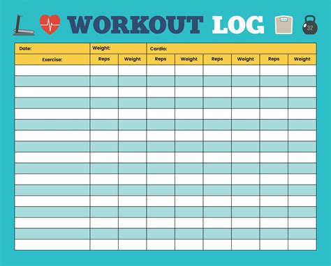 daily exercise log printable