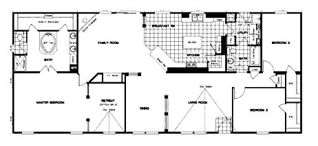 oakwood doublewide br ba    floorplan mobile home floor plans floor plans