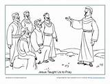 Jesus Disciples Pray Taught Teach sketch template
