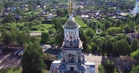 drone captures couple having sex at top of monastery tower but they