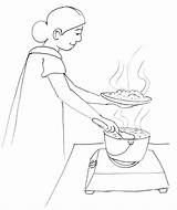 Cooking Drawing Mother Sketch Paintingvalley Sketches Drawings sketch template