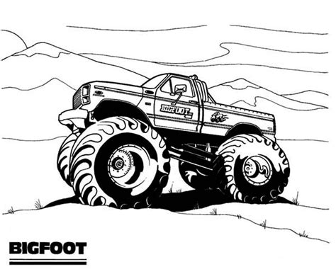 bigfoot monster truck coloring pages ideas xsadzca