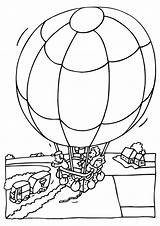 Air Balloon Coloring Hot Pages Printable Kids sketch template