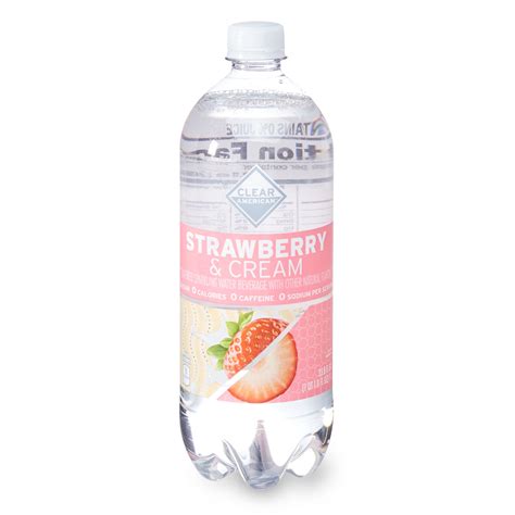clear american sparkling water strawberries cream  fl oz walmartcom walmartcom