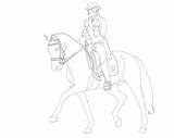 Dressage Lineart sketch template