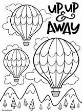 Coloring Air Hot Balloons sketch template