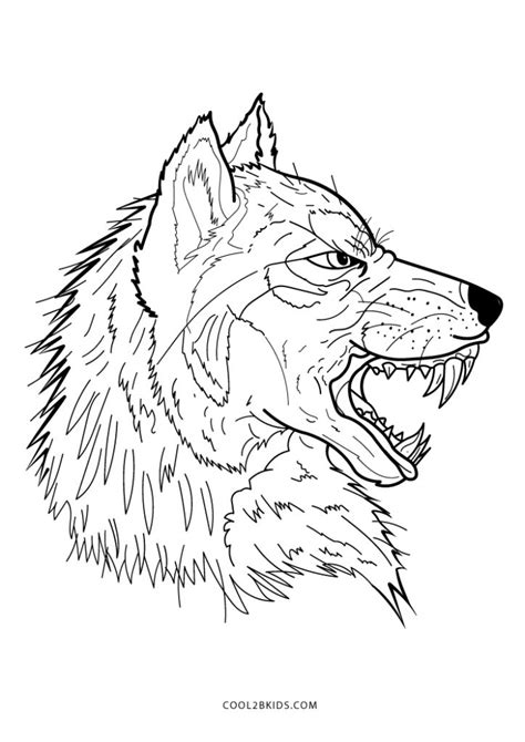 printable wolf coloring pages  kids
