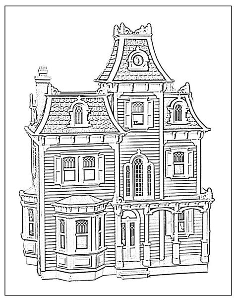 victorian house coloring page coloring home