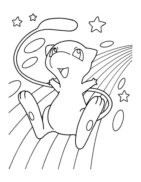 pokemon mew coloring pages   thousand photographs