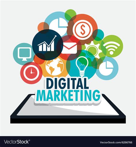 digital marketing design royalty  vector image