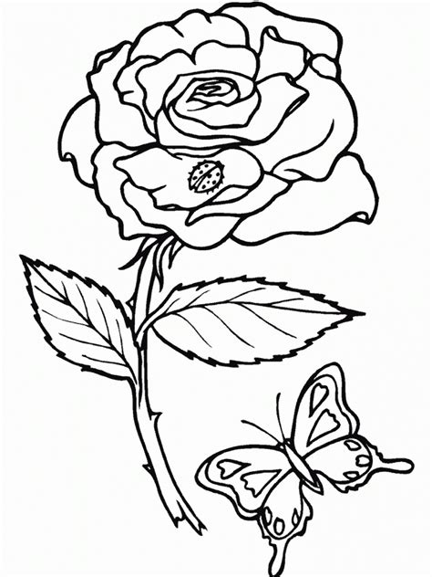 kids coloring pages printable roses coloring pages