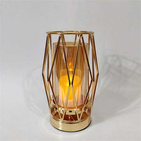 high quality cage style metal  glass candle holder cynor