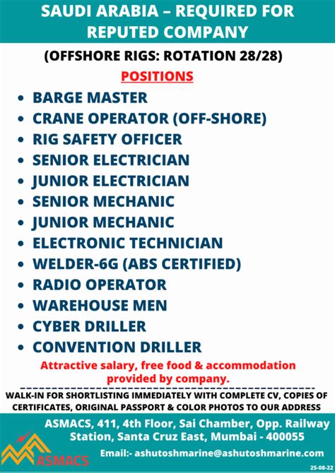 28 28 Rotation Jobs In Oil And Gas Companies Hiring For Ksa