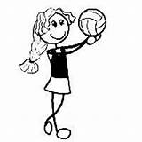 Netball Girl Drawing Clipart Coloring Pages Clip Template Tg01 Teen Positions Clipartbest Sketch sketch template
