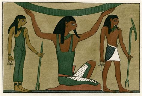 Egyptian Men And Women As Depicted Drawing By Mary Evans Picture Library