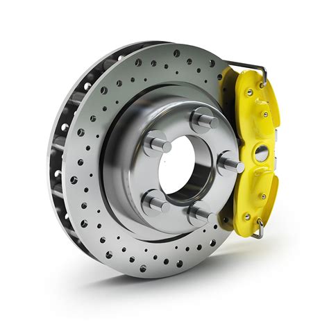 automobile brake disc  yellow caliper carlax