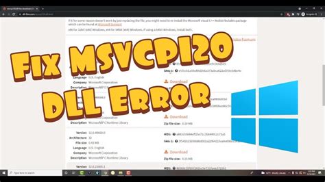 how to fix msvcp120 dll missing from your computer error windows 10 8 7