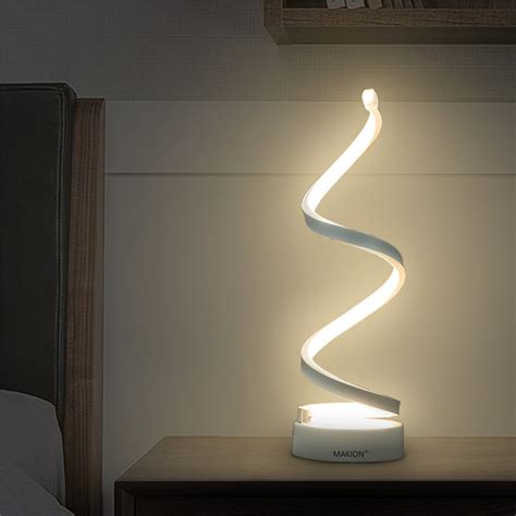 makion spiral led table lamp curved led desk lamp contemporary minimalist ebay