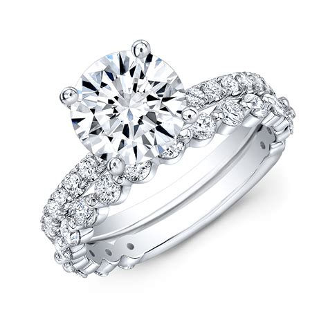 ct  cut natural diamond classic engagement ring unique